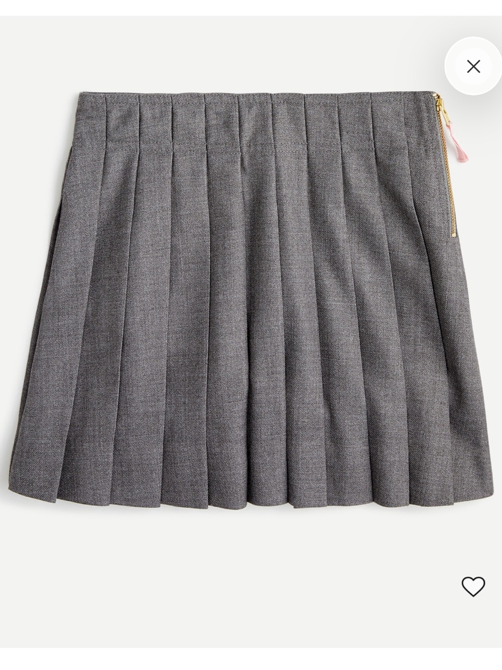 Crewcuts Girls' Pleated Mini Skirt in Gray